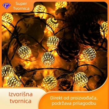 LED solarni marokanski kuglasti niz svjetala – vrt i terasu dekor, CE certifikat, model 19-SJQ, 0.05W, napon ≤36V, s daljinskim upravljanjem
