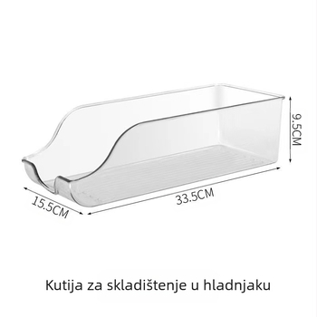 Kutija za skladištenje u hladnjaku, prozirna PET, 60 komada, pakiranje u OPP vrećicama, prijenosno kuhinjsko skladištenje