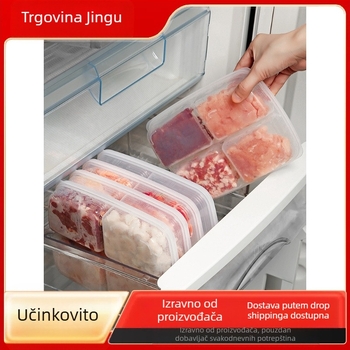 PP kutija za hranu s četiri odjeljka za hlađenje, pogodna za restorane i kuhinje