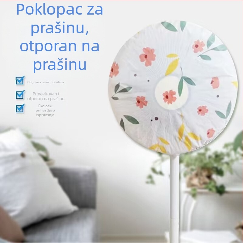PVC navlaka za prašinu ventilatora – univerzalna za sve sezone, periva, potpuno ili djelomično pokrivena, za stojeći ventilator