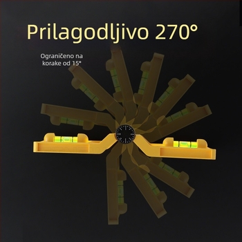 Višenamjenski niveler za stupove sa sklapanjem vertikalnog stupa i ogradom, precizan alat za montažu od čelične konstrukcije (Level gauge)