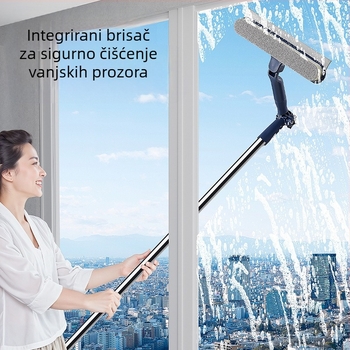 Nerđajući čelik dvostrani čistač prozora i strugač za staklo za kućnu upotrebu