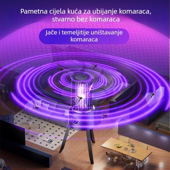 Lampa za ubijanje komaraca za unutarnju i vanjsku upotrebu — LED hvatanje svjetla i električni udar, ugrađena baterija 2000–2500mAh, pokrivenost 11–20㎡