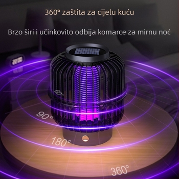 Lampica za komarce s električnim šokom, stil kaveza za ptice, ugrađena baterija, LED ambijentalno svjetlo, pokrivenost 21–30㎡, punjenje u 1 sat
