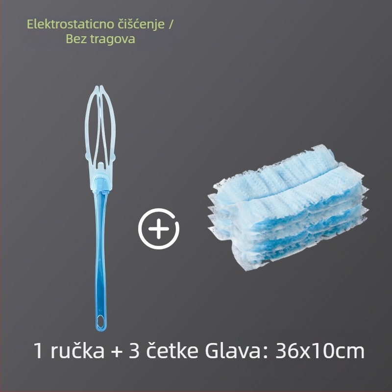 Red Zhe Elektrostatna prašna četka — ravna glava, PP + ABS + netkani materijali, čišćenje spojeva automobila