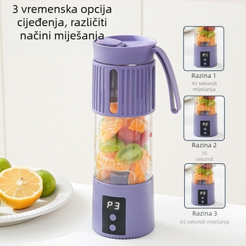 Električni čašica za sokove, brzina 20001–22000 rpm, pet ili više oštrica, kapacitet 1001–1500 ml, ugrađena baterija, snaga 10W