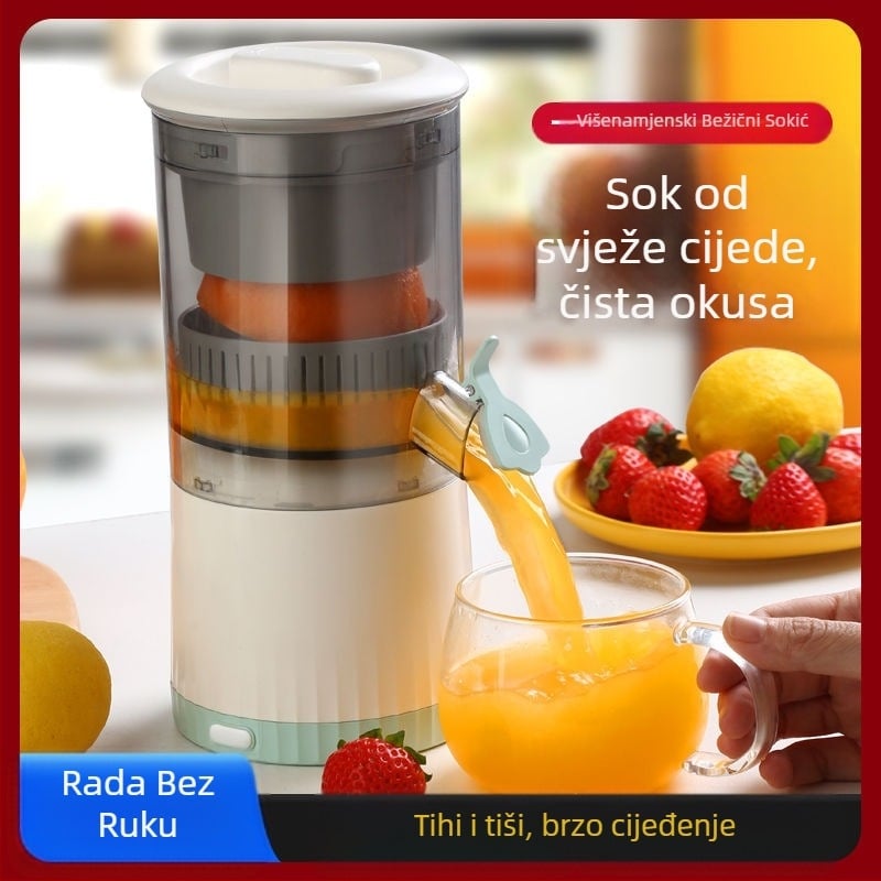 Prijenosni sokovnik 18000 rpm, 150 W, unutarnja posuda od nehrđajućeg čelika, uklonjiva baterija, kapacitet do 400 ml