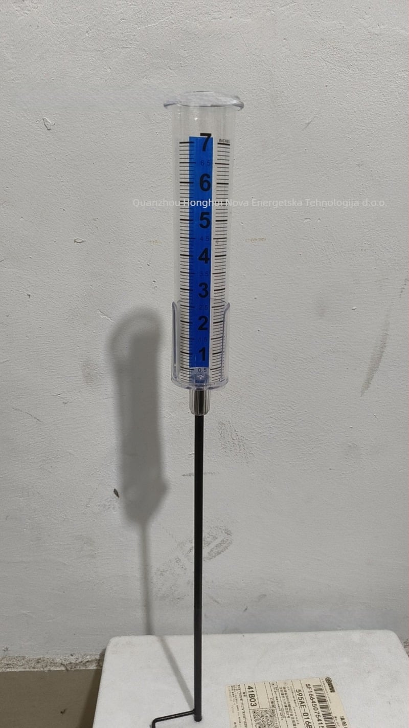 Plastični kišomjer s mjernom čašicom, 7-inčna skala, model B001, težina 0,1 kg, za vanjsku upotrebu