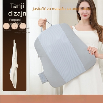 Jastučić za masažu struka i leđa s 2 masaznim glavama, gniječenje, toplinska kompresija s crvenim svjetlom, infracrvena terapija, za kućnu i automobilsku upotrebu