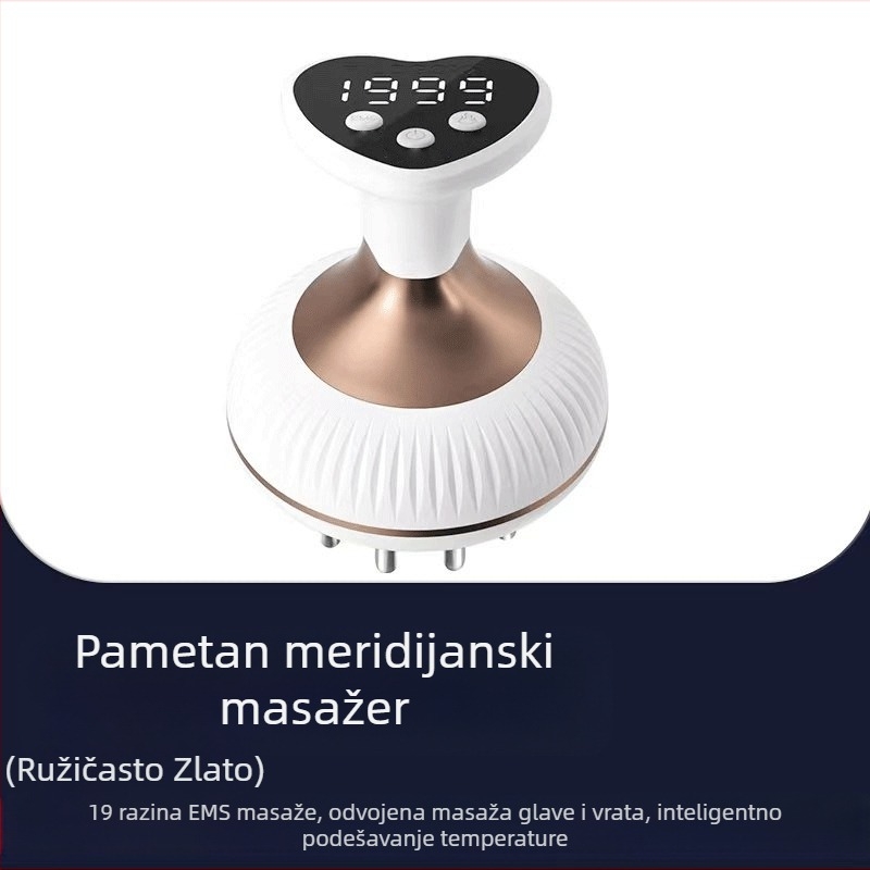 X1009 Prijenosni električni meridijski masažer za cijelo tijelo, punjiv, kontrola temperature 55°C, bezprekidna brzina, ABS kućište, baterija 1200mAh