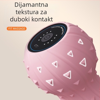 Ručna masažna kuglica za fasciju — silikon+ABS, 3D vibracija, masaža cijelog tijela, USB punjenje, trajanje baterije 150 minuta