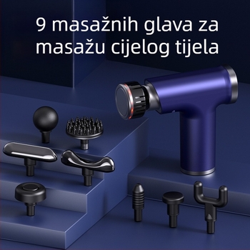 Masažni pištolj za fasciju – USB punjiv, funkcija tajmera, mehaničko upravljanje