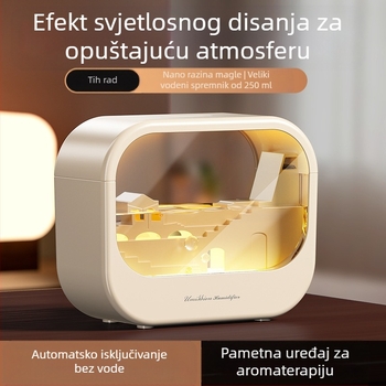 Kućni aromaterapijski ovlaživač-difuzor – tih USB napajanje, 2 W, 10–20 m², spremnik <0,5 L