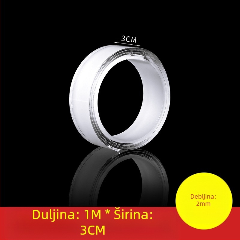 Nano dvostrano ljepiva traka visoke gustoće za pričvršćivanje na zid, vodootporna i prozirna za uporabu u vozilima