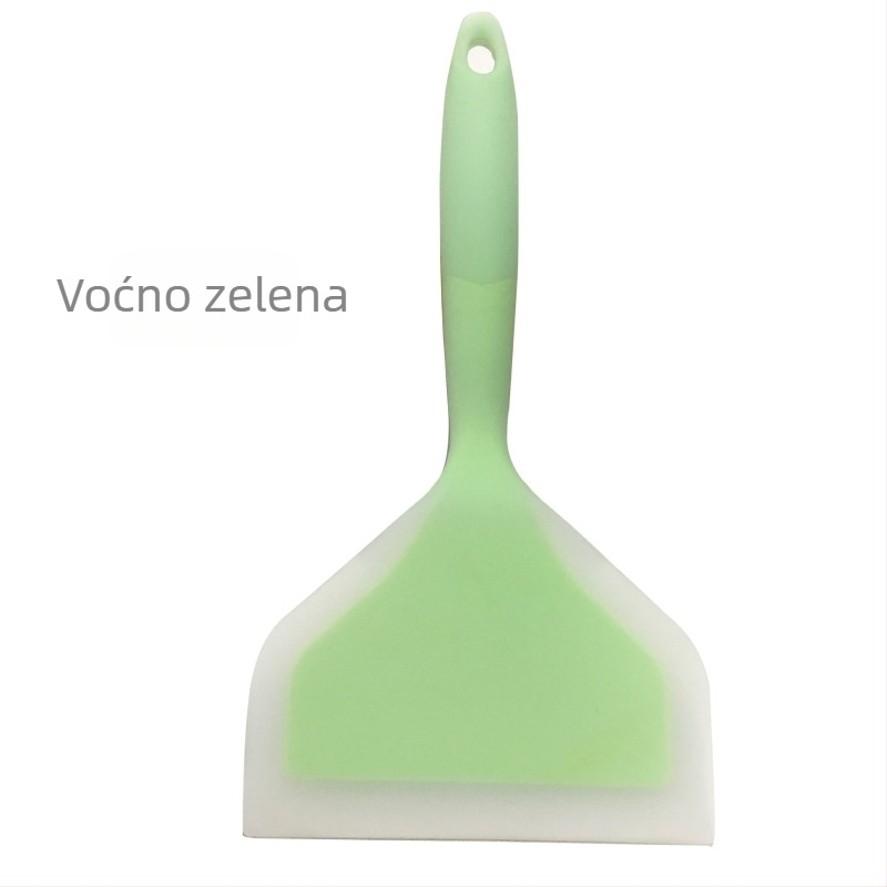 Kuhinjska špatula od silikona - ne lijepi, otporna na visoke temperature, protivklizna, zaštita od opeklina, drška od silikona omotana plastikom; prilagodljivo