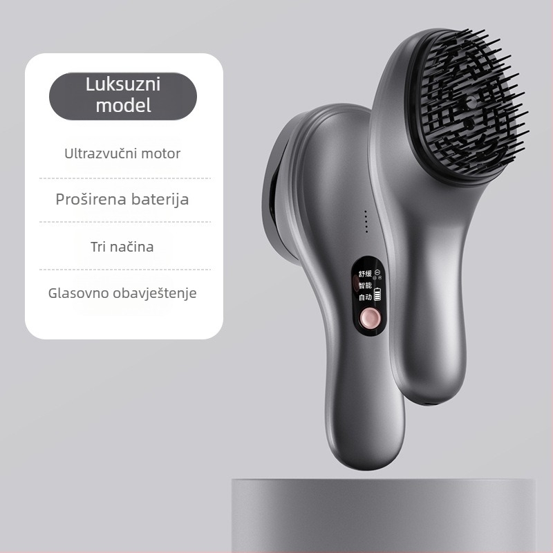 Električni masažer za vlasište – punjivi, upravljanje gumbom, 3 brzine vibracije, model YHL-818