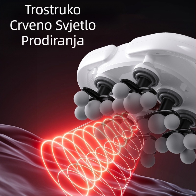 Masirajući aparat za fasciju s 22 glavama, ugrađena baterija 1200–2000 mAh, LCD zaslon, višestruke brzine, 6+ glava