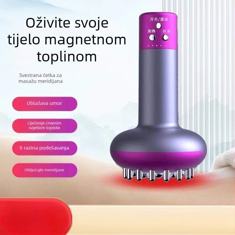 Fu Chun Električno kupping uređaj s 6 čašica, vibracija, bežično punjenje, aktivacija meridijana, masaža trbuha i cijelog tijela