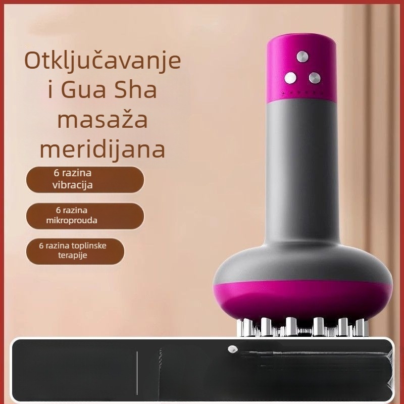 Fu Chun Električno kupping uređaj s 6 čašica, vibracija, bežično punjenje, aktivacija meridijana, masaža trbuha i cijelog tijela