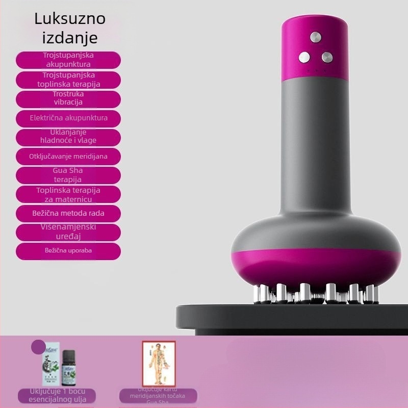 Fu Chun Električno kupping uređaj s 6 čašica, vibracija, bežično punjenje, aktivacija meridijana, masaža trbuha i cijelog tijela