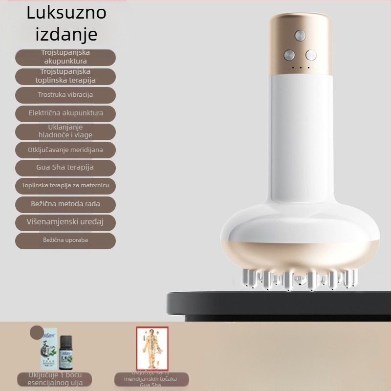 Fu Chun Električno kupping uređaj s 6 čašica, vibracija, bežično punjenje, aktivacija meridijana, masaža trbuha i cijelog tijela