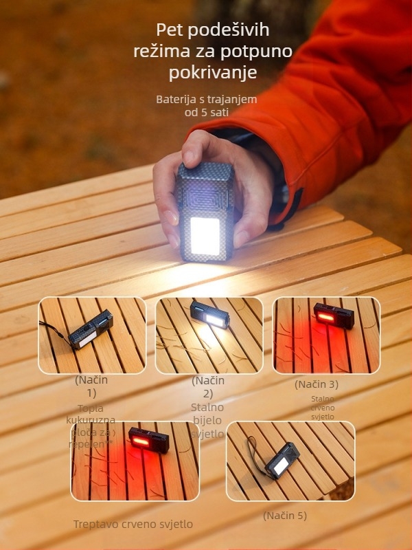 Vanjska lampa protiv komaraca – LED, punjiva, kamping svjetlo s funkcijom odbijanja komaraca