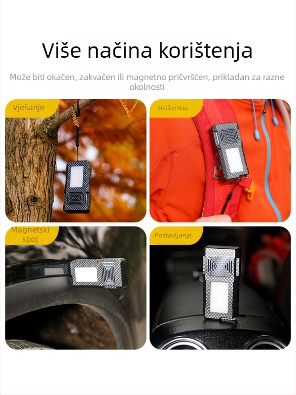 Vanjska lampa protiv komaraca – LED, punjiva, kamping svjetlo s funkcijom odbijanja komaraca