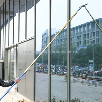 Čistač stakla za prozore s teleskopskom šipkom od aluminijske legure – jednostrano brisanje, komercijalna upotreba, ručno
