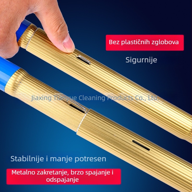 Čistač stakla za prozore s teleskopskom šipkom od aluminijske legure – jednostrano brisanje, komercijalna upotreba, ručno