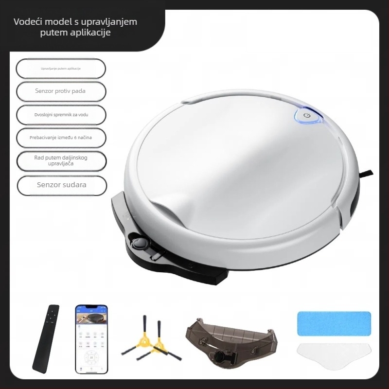 XM32 robotski usisivač s mopom – daljinsko upravljanje, 7.4V/15W, usisna snaga 2000–2999 Pa, pokrivenost 90–120 m², metenje, usisavanje i mopanje u jednom