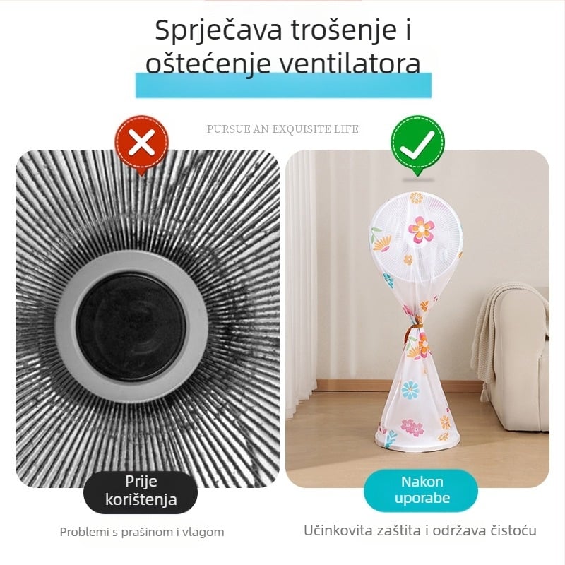 Pokrov za prašinu ventilatora za pod – univerzalni, PVC materijal, marka txr, moderan minimalistički dizajn