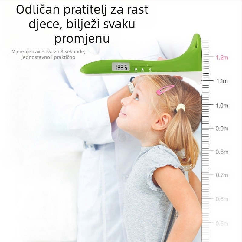 Visinomjer – Prijenosni ultrazvučni visinomjer i vaga za visinu i težinu, raspon 30–200 cm, model SG01, CABRY, napajanje baterijom