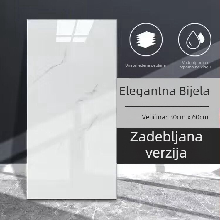 PVC samoljepljivi zidni naljepnica – imitacija mramornih pločica, vodootporna, antibakterijska, otporna na vlagu, otporna na prljavštinu, uzorak 16010220, za dnevni boravak, kuhinju i spavaću sobu
