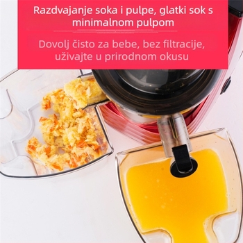 Sokovnik s odjeljivanjem pulpe za kućnu i poslovnu upotrebu, snaga ≤200 W, kapacitet 0,5 L, do 1501 ml po ciklusu, posuda za pulpu 0,5–1 L, maksimalna brzina 12 000 rpm
