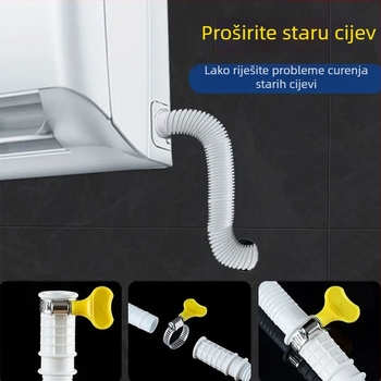 Proširenje odvoda vanjske jedinice klima uređaja – silikon-ABS, anti-aging, moderni minimalistički stil, rad pri normalnoj temperaturi