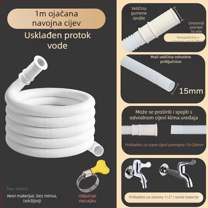 Proširenje odvoda vanjske jedinice klima uređaja – silikon-ABS, anti-aging, moderni minimalistički stil, rad pri normalnoj temperaturi