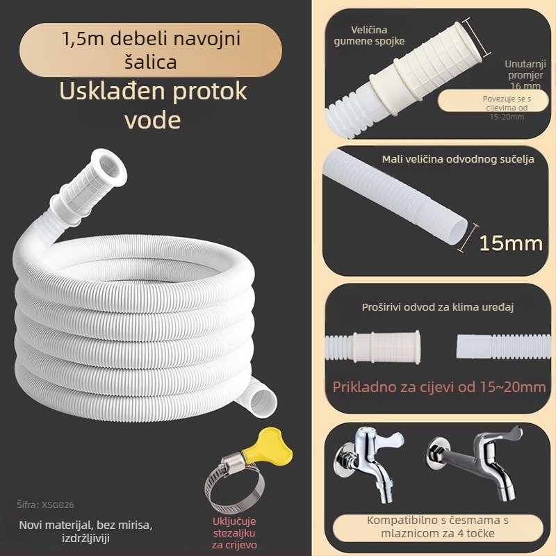 Proširenje odvoda vanjske jedinice klima uređaja – silikon-ABS, anti-aging, moderni minimalistički stil, rad pri normalnoj temperaturi