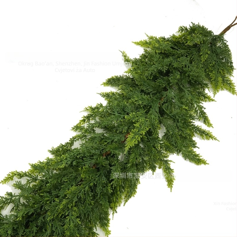 Božićni viseći dekor za garderobu Norfolk Pine Rattan — PE mekano ljepilo, mekano plastično lijevanje, serija Christmas Cane, prilagodljiva duljina i gustoća