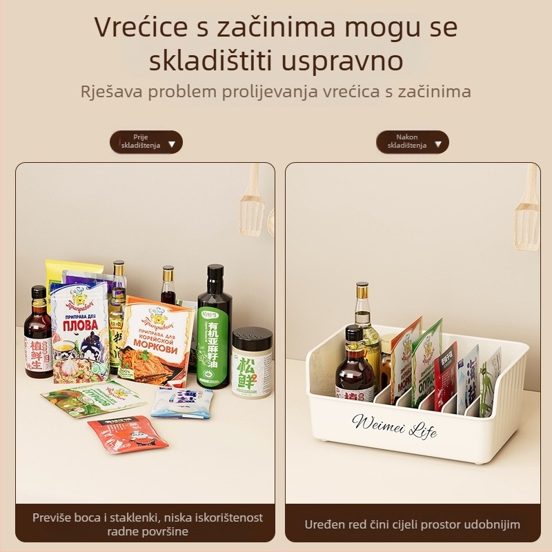 Rongling plastična posuda za začine – čvrste začine, moderni minimalistički kuhinjski organizator, premium kvaliteta