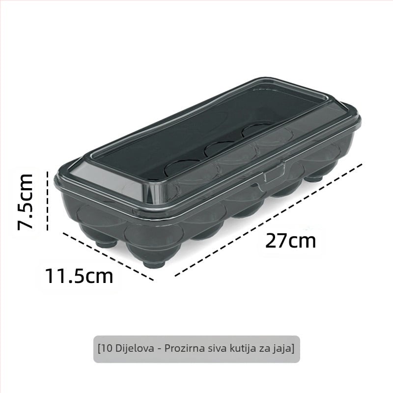 Kutija za pohranu jaja – prozirna, od plastike za hranu, zatvara se, prenosna, za hladnjak