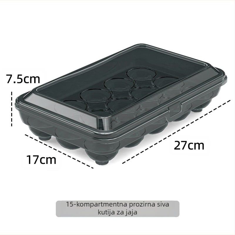 Kutija za pohranu jaja – prozirna, od plastike za hranu, zatvara se, prenosna, za hladnjak