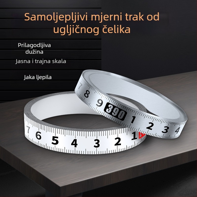 Metalno samolepljivo ravnalo za mjerenje — Model: Metalno samolepljivo ravnalo; Materijal: Drugo; Opseg mjerenja: Drugo; Obrada i prilagodba: Ne; Primjena: Drugo