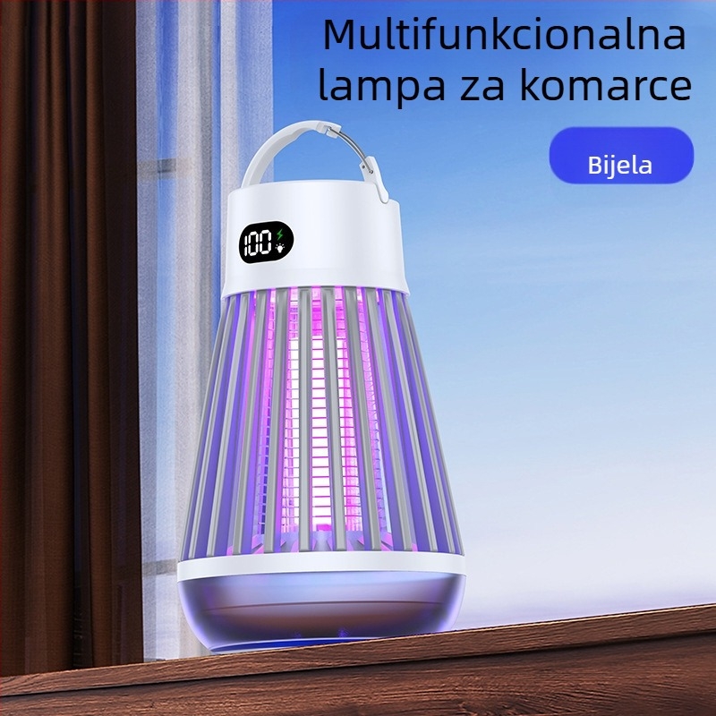 Lampa za ubijanje komaraca, prenosna elektronička hvatalica za vanjsku i unutarnju upotrebu, model J03, cijev lampe s ljubičastim svjetlećim zrncima, 3.7V, mogućnost prilagodbe