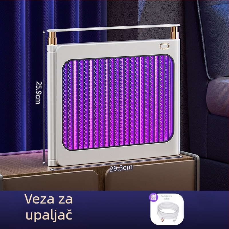 LED lampa za komarce, zidno/stolno dvostruka upotreba, pokriće 21–30㎡, aluminijska mreža, električni šok za uništavanje komaraca, ugrađena baterija 1001–1600mAh