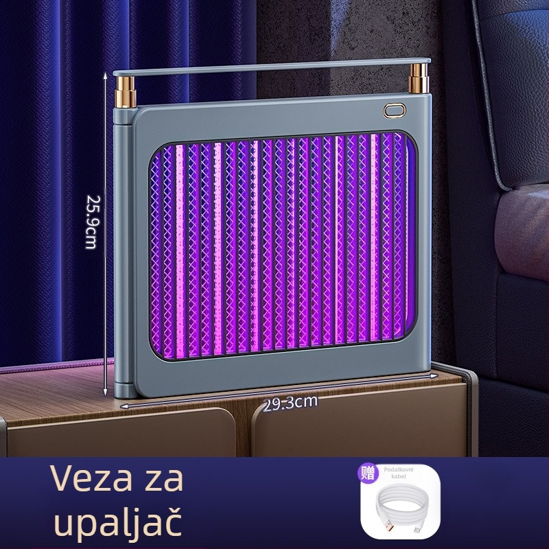 LED lampa za komarce, zidno/stolno dvostruka upotreba, pokriće 21–30㎡, aluminijska mreža, električni šok za uništavanje komaraca, ugrađena baterija 1001–1600mAh