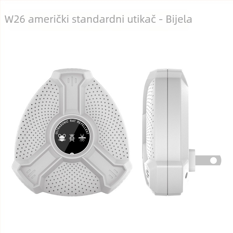 Ultrazvučni repelent miševa, Smart electronic mouse repeller, ABS kućište, napon 1,5 V, raspon frekvencija 12–100 kHz
