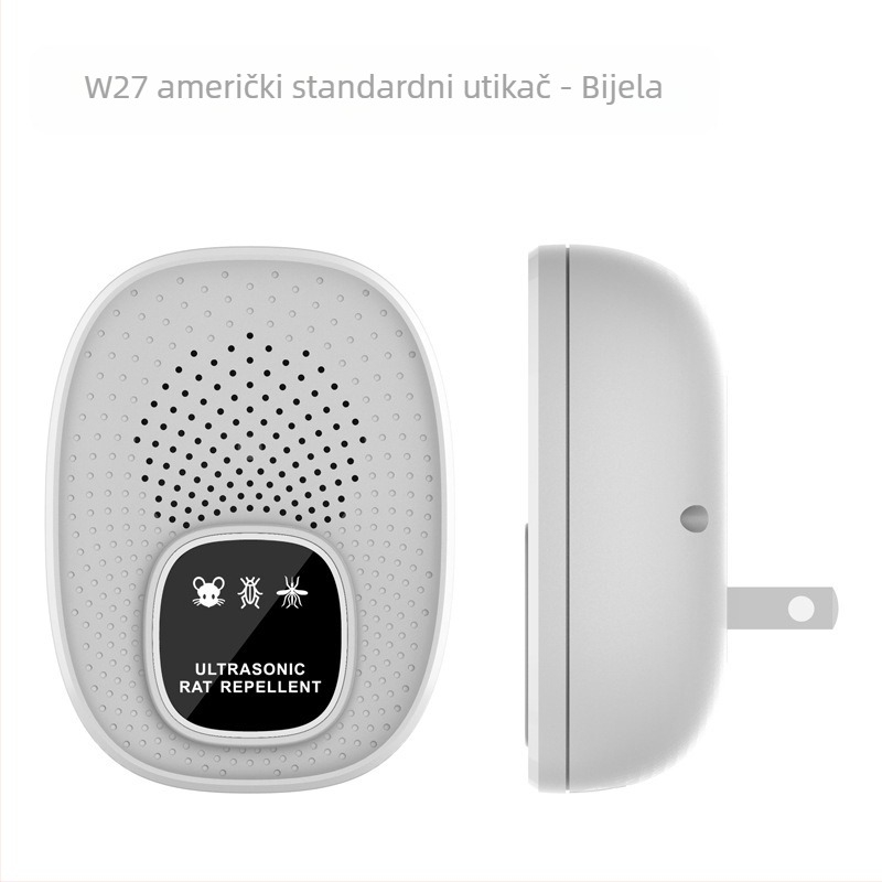 Ultrazvučni repelent miševa, Smart electronic mouse repeller, ABS kućište, napon 1,5 V, raspon frekvencija 12–100 kHz