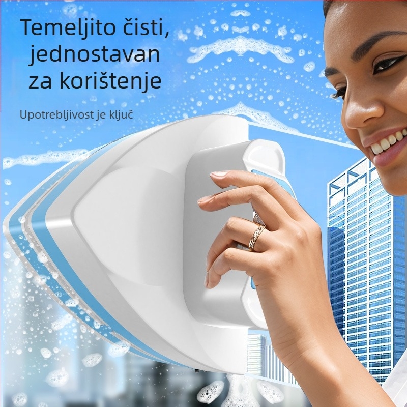 Dvostrani alat za čišćenje stakla (plastični, kućna upotreba, ručni)