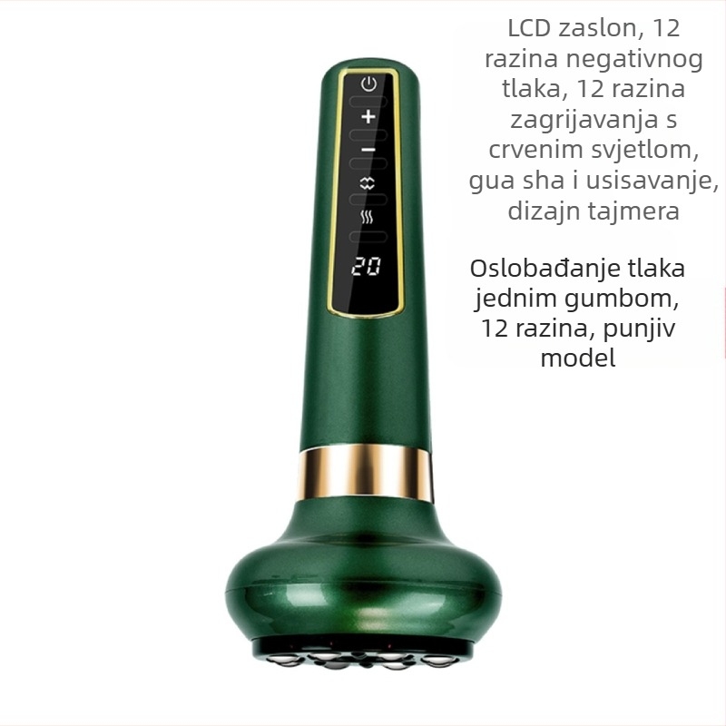 Pametan uređaj za vakuumsko kupanje i masažu tehnikom grebanja — Napajanje: Punjenje; Tip tipke: Mehanički; Način upravljanja: Gumb; Primijenjeni dijelovi: Opći; Težina: 500 g