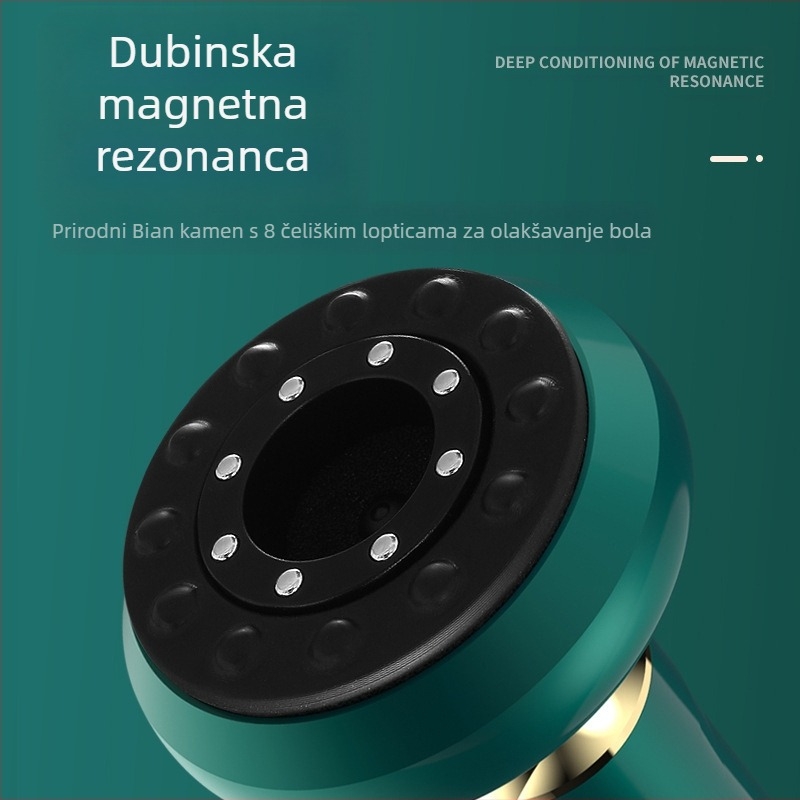 Električni uređaj za masažu i cupping s punjivim napajanjem, upravljanje gumbom, 4 brzine, regulacija temperature, baterija 1200 mAh